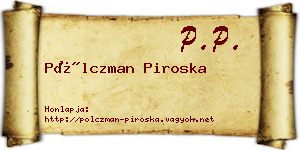 Pölczman Piroska névjegykártya