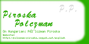 piroska polczman business card